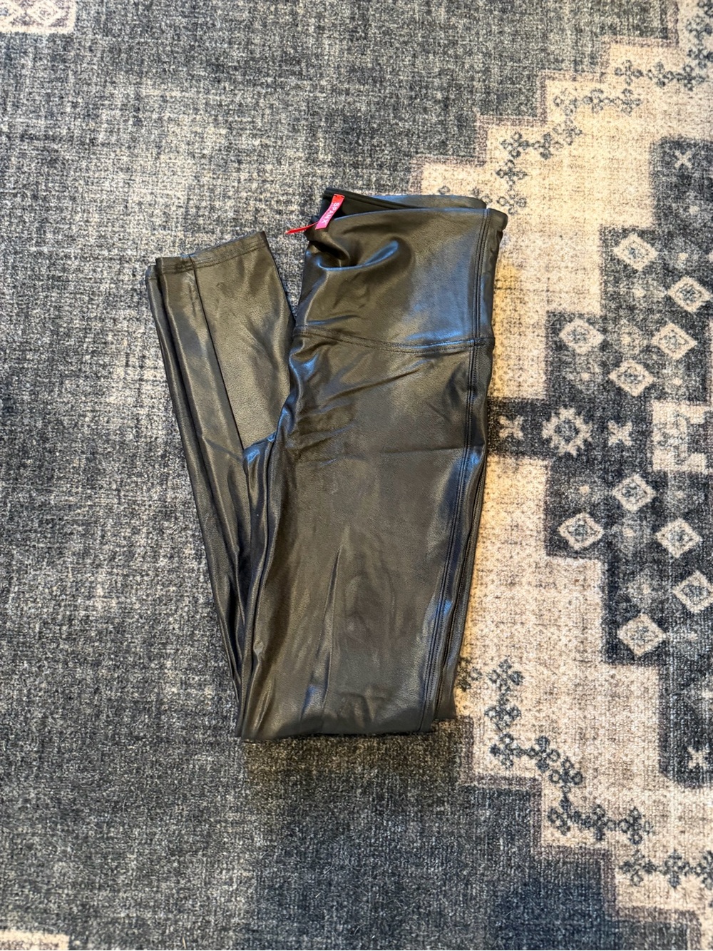 SPANX Black Faux Leather Leggings